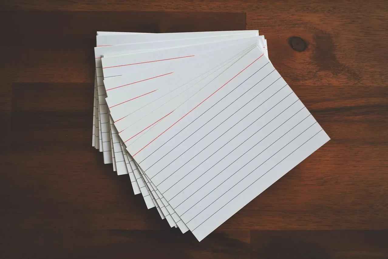 Index cards, cards, paper