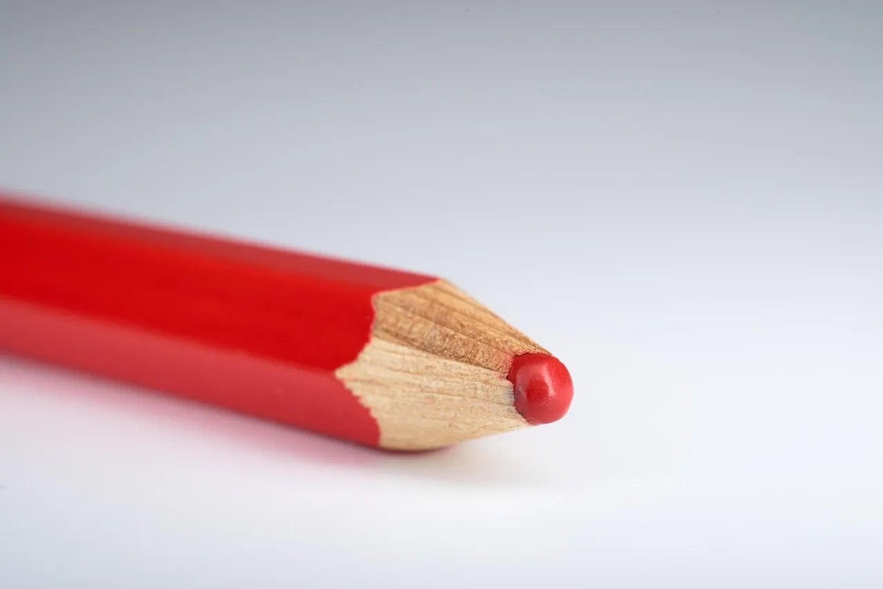 Pencil, macro, red