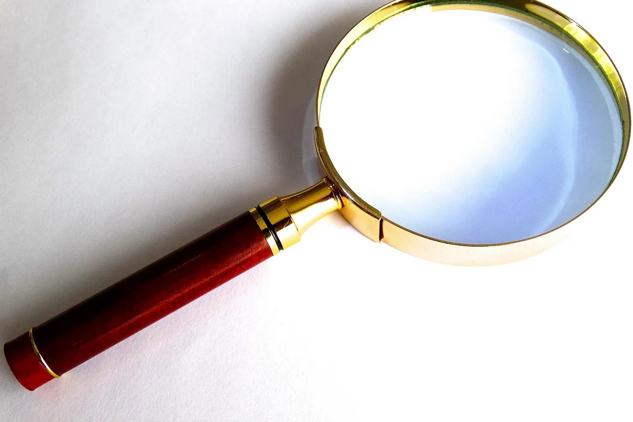 Magnifying glass, enlargement, enlarge