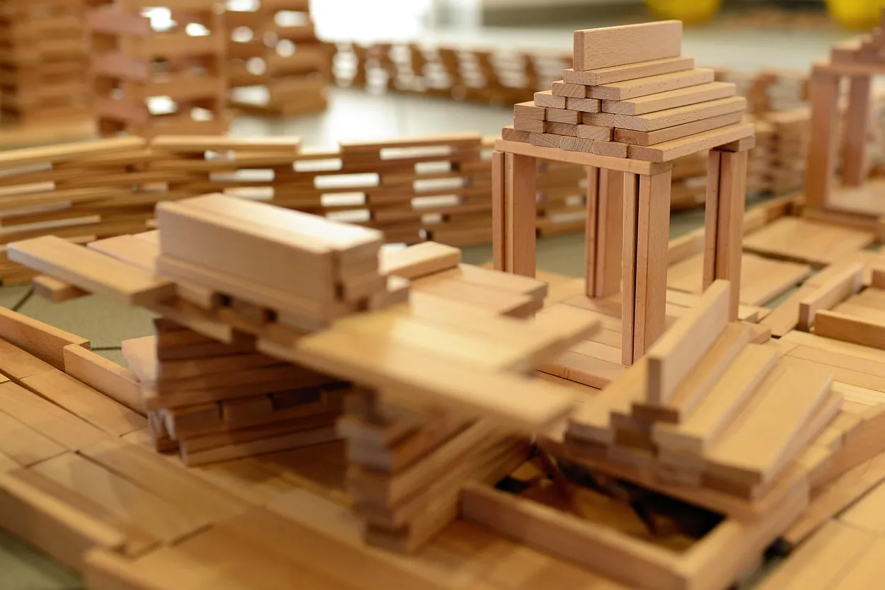 Building blocks, wooden blocks, to build