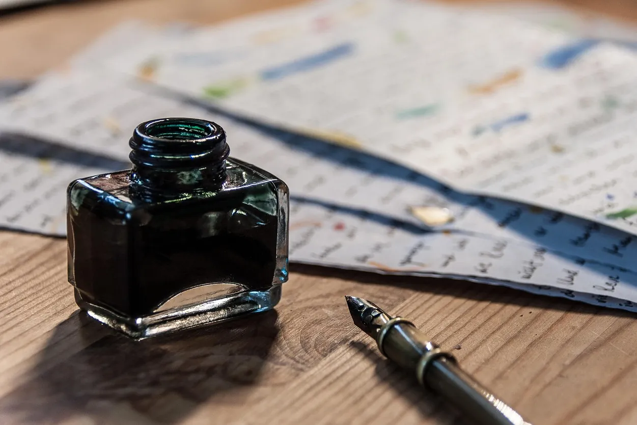 Ink, letter, writing