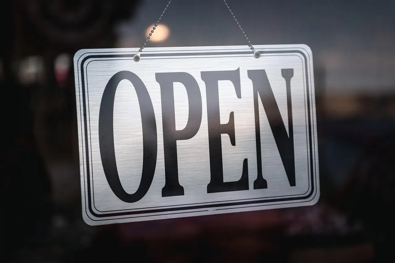 Sign, open sign, signage