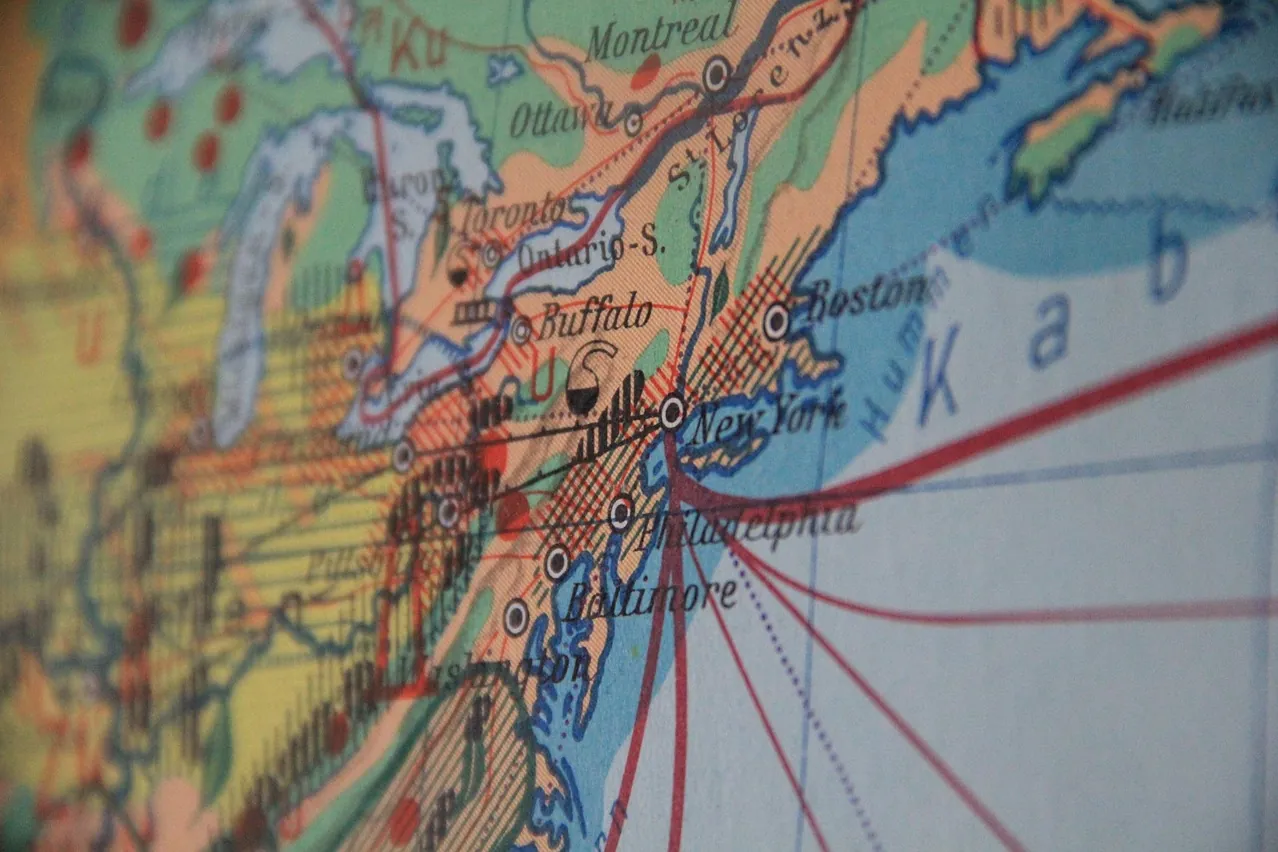 New york, map, new york city
